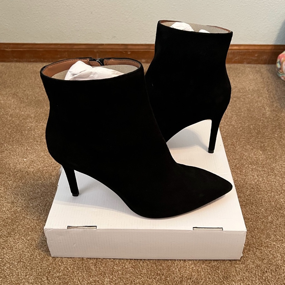 BCBG Suede Booties